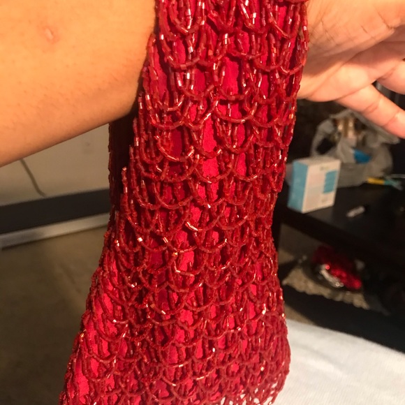 Pre-Owned Moyna red wristlet purse. - Picture 4 of 5